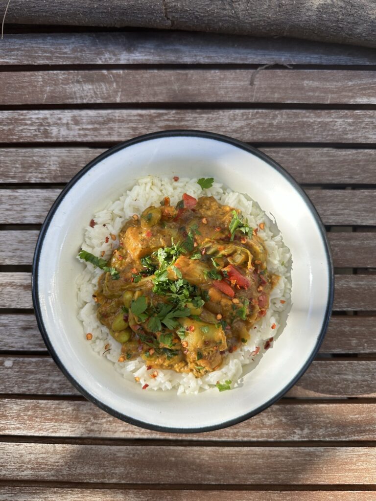 Vegan Curry με Tempeh